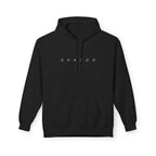 Black hoodie with 'SHAZOO' text on a white background
